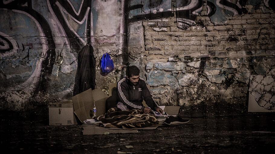 Obdachlos in Athen