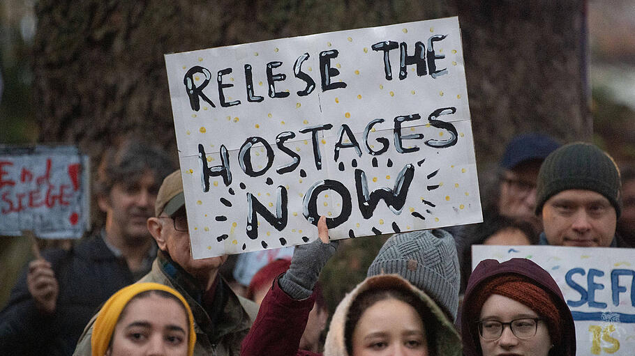 Demo f&uuml;r Freilassung der Hamas-Geiseln in London