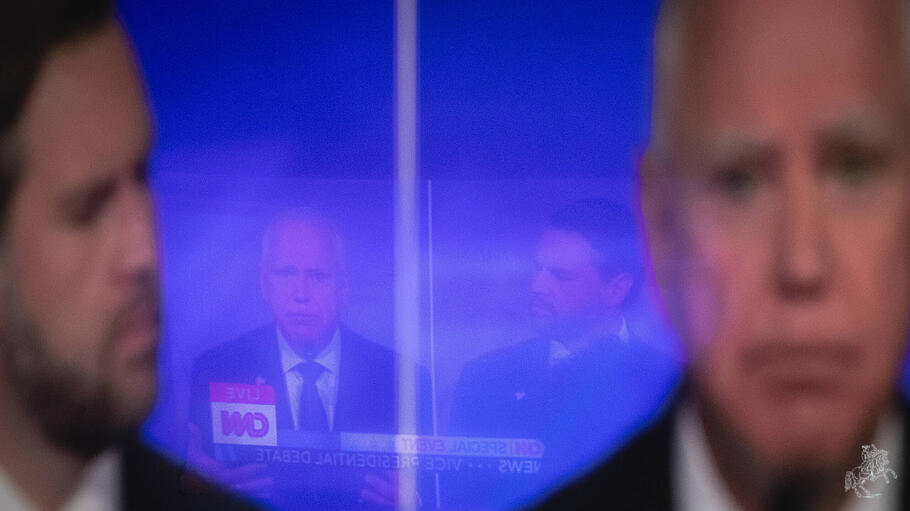 TV-Debatte der Vizepräsidentschaftskandidaten J.D. Vance und Tim Walz