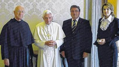 Professor Petrus Cornelius Mayer OSA (li.) und Joseph Ratzinger