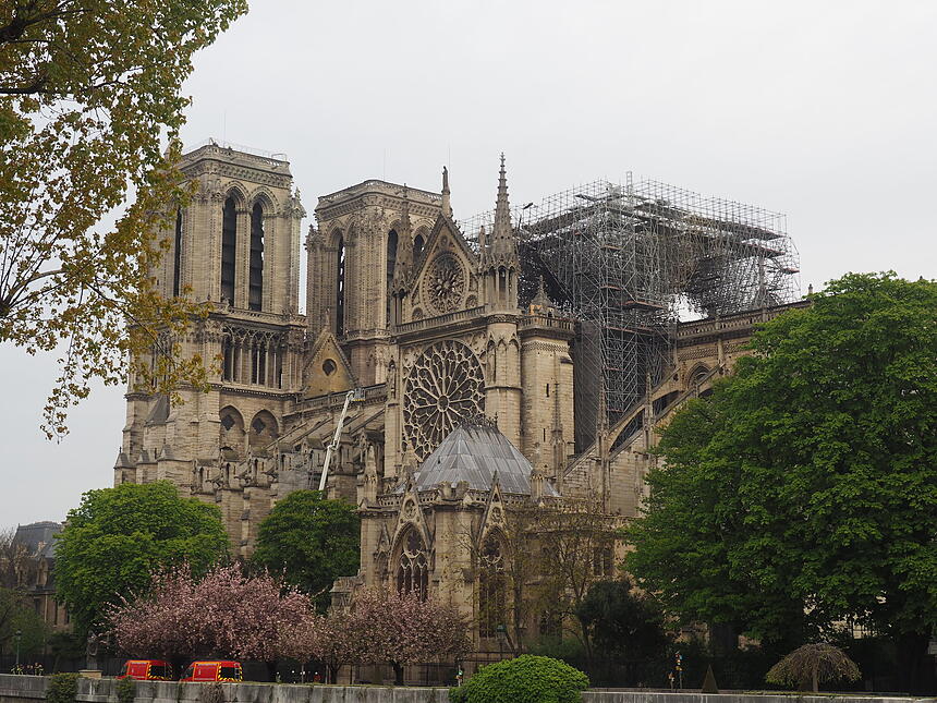 Kathedrale Notre-Dame ohne Dach