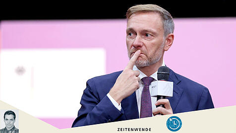 Christian Lindner spricht beim Bürgerdialog