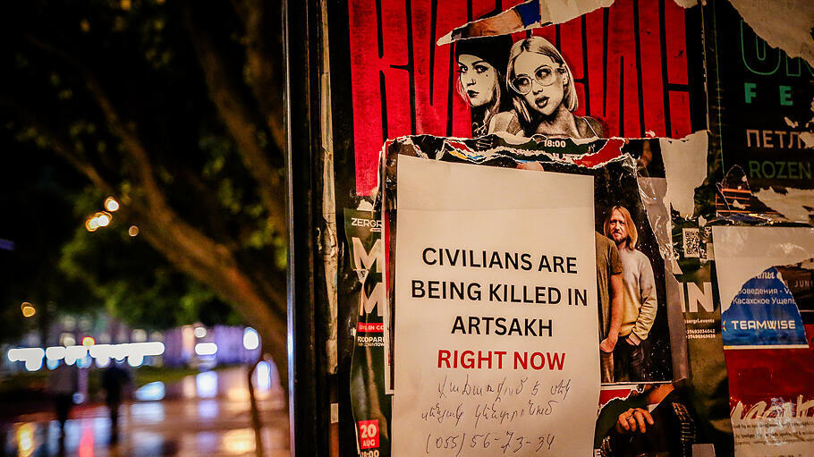 Ansichten der Armenischen Hauptstadt Jerewan nahe des Platzes der Republik am Montag 25. September 2023.