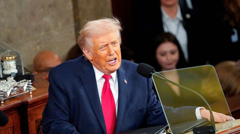 US-Pr&auml;sident Donald Trump bei seiner Rede zur Lage der Nation