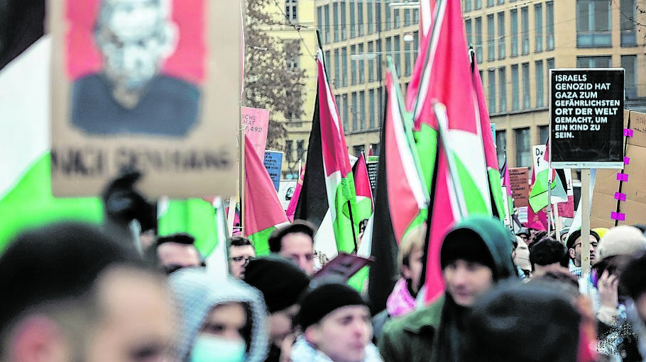 Eine Demonstration Anfang Februar in München