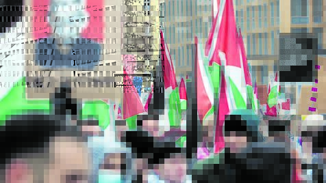 Eine Demonstration Anfang Februar in München