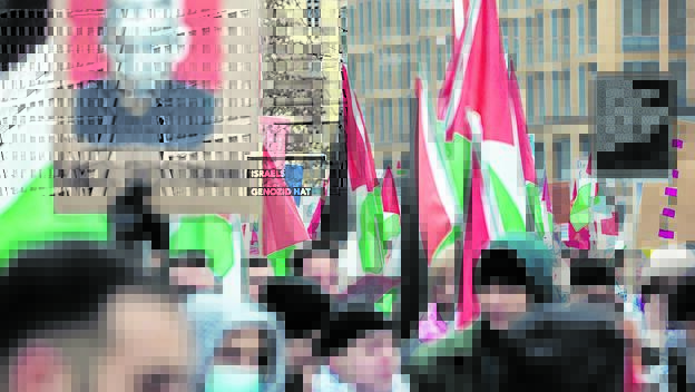 Eine Demonstration Anfang Februar in München