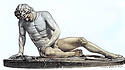 Sterbender Gallier. Druck mit dem Motiv einer Marmorstatue aus dem 3. Jahrhundert v. Chr.
