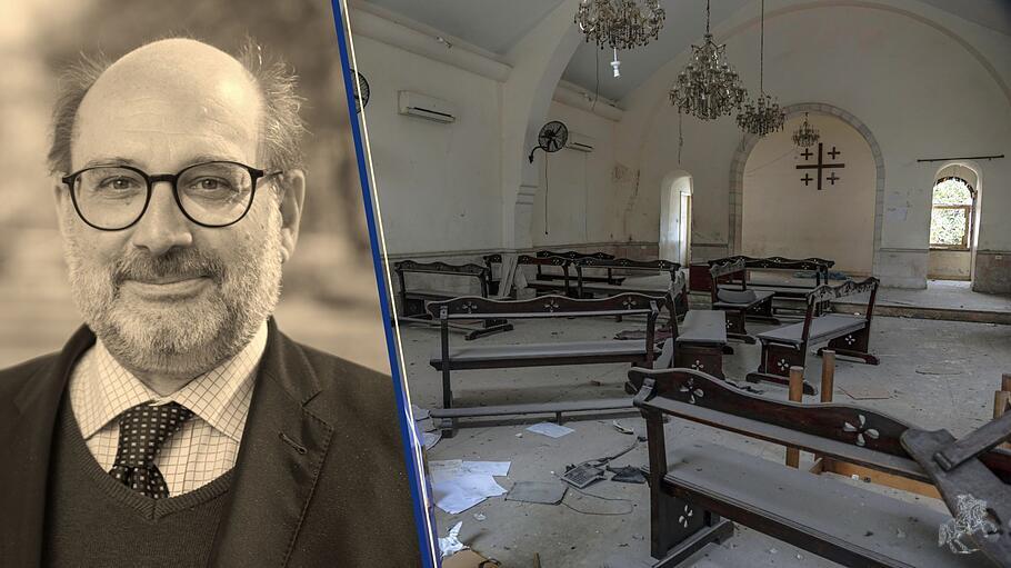 Außenpolitikkorrespondent Stephan Baier, Beschädigte Kirche in Gaza