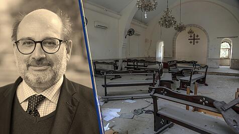 Außenpolitikkorrespondent Stephan Baier, Beschädigte Kirche in Gaza