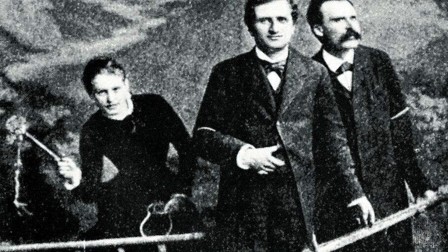 Lou Andreas-Salomé mit Paul Rée und Friedrich Nietzsche