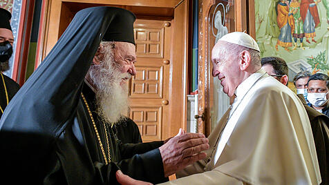 Hieronymus II. und Papst Franziskus