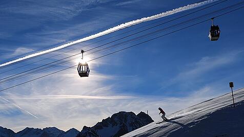 Wintersportler auf dem Fellhorn