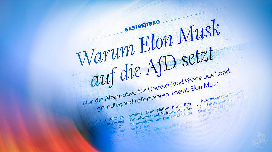 Elon Musk, Gastbeitrag in der aktuellen Welt am Sonntag, Musk wirbt darin für die AfD, 29. Dezember 2024