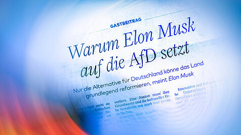 Elon Musk, Gastbeitrag in der aktuellen Welt am Sonntag, Musk wirbt darin für die AfD, 29. Dezember 2024