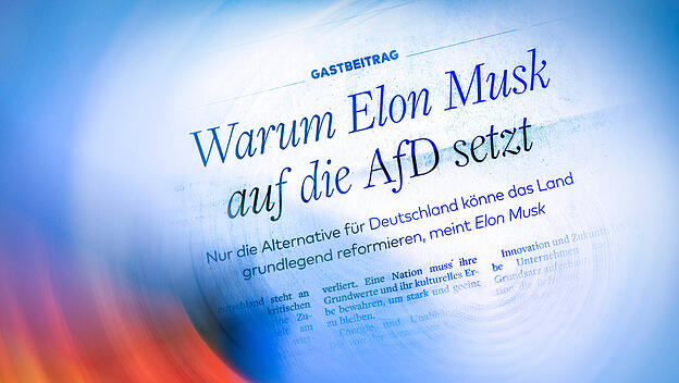 Elon Musk, Gastbeitrag in der aktuellen Welt am Sonntag, Musk wirbt darin für die AfD, 29. Dezember 2024