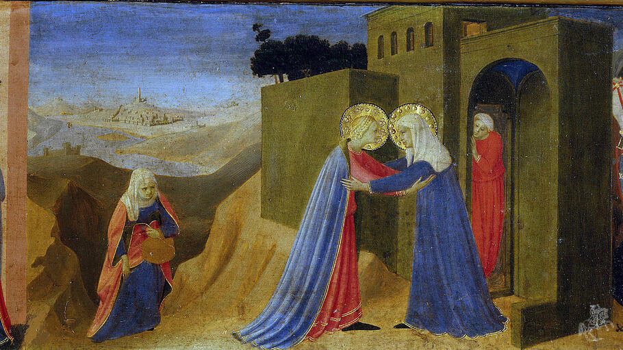 Die Heimsuchung bei Fra Angelico.