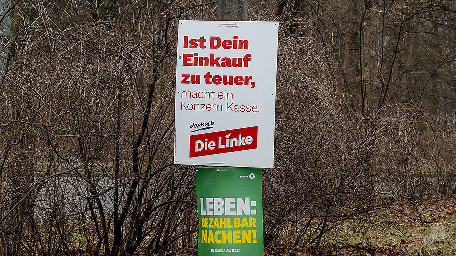Wahlplakat Linke, Grüne