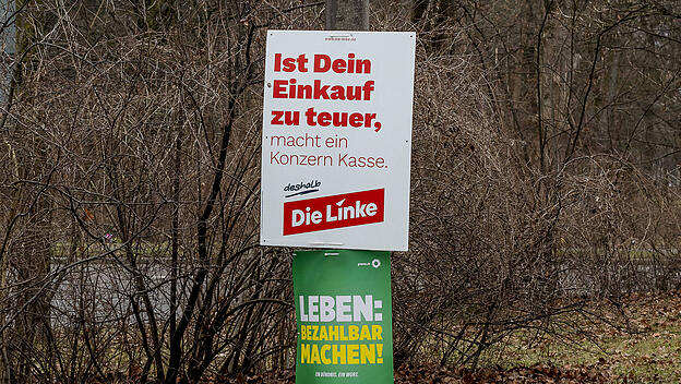 Wahlplakat Linke, Grüne