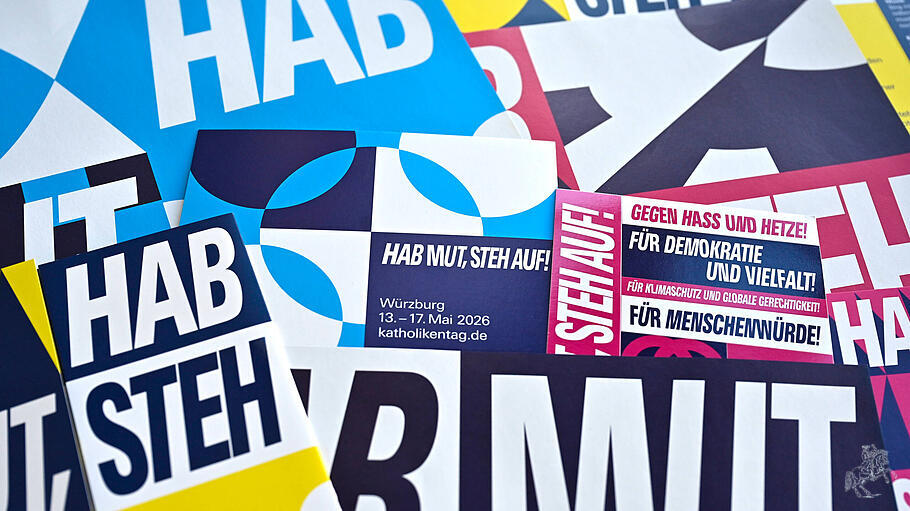 Werbematerial zum 104. Deutschen Katholikentag vom 13.-17. Mai 2026 in Würzburg