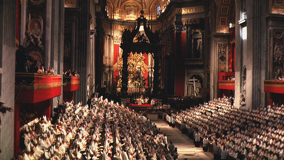 Zweites Vatikanisches Konzil, an dem Joseph Ratzinger als Berater des Kölner Kardinals Josef Frings teilnahm