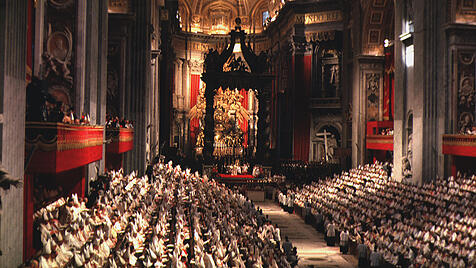 Zweites Vatikanisches Konzil, an dem Joseph Ratzinger als Berater des Kölner Kardinals Josef Frings teilnahm