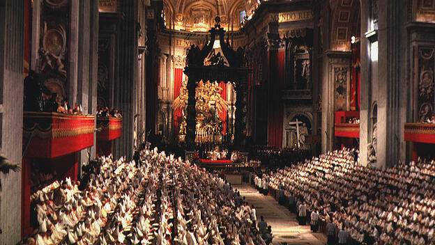 Zweites Vatikanisches Konzil, an dem Joseph Ratzinger als Berater des Kölner Kardinals Josef Frings teilnahm