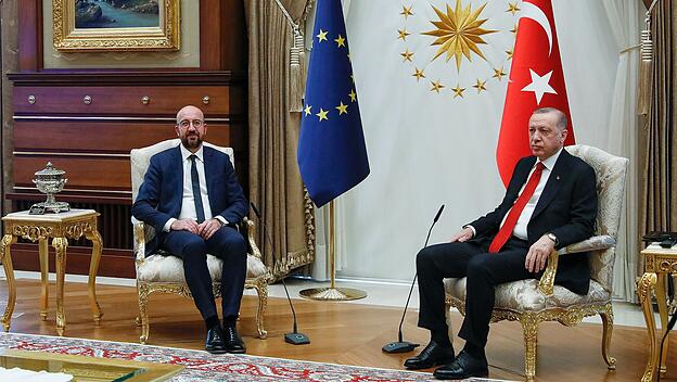 Charles Michel zu Gast Präsident Recep Tayyip Erdogan