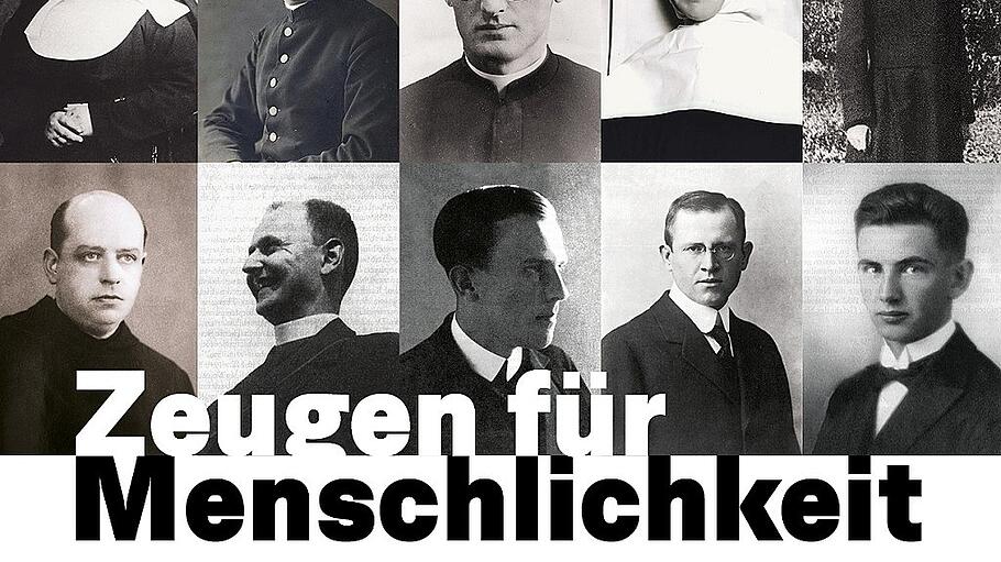 Titel-Collage zur Ausstellung der Ackermann-Gemeinde "Zeugen für Menschlichkeit"