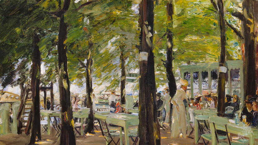Biergarten &bdquo;De Oude Vink&ldquo; bei Leiden (1905): Max Liebermann sp&uuml;rte den Zauber des Lichts an allt&auml;glichen Orten auf.