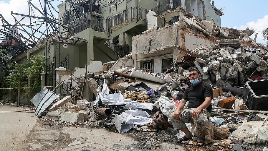 Explosion in Beirut: Ein Haus nach der Zerstörung durch die Explosion