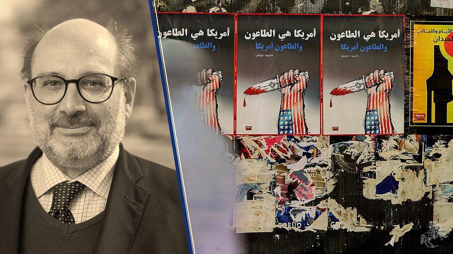 Anti-US-Propaganda in Libanons Hauptstadt Beirut