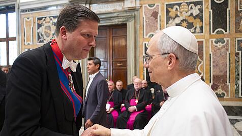 Abschied als Botschafter: Eduard von Habsburg bei Papst Leo XIV..