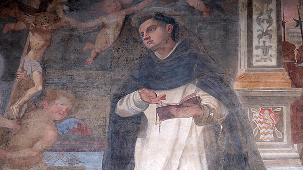 Heilige Thomas auf der Fassade der Santa Maria Novella in Florenz