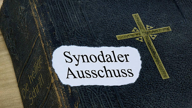 Bibel mit Schriftzug Synodaler Ausschuss Bibel mit Schriftzug Synodaler Ausschuss, 21.06.2023, Borkwalde, Brandenburg, A