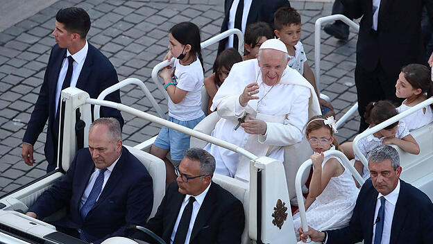 Papst Franziskus beim Weltfamilientreffen in Rom.