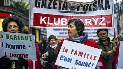 Demonstranten am 18. November in Paris