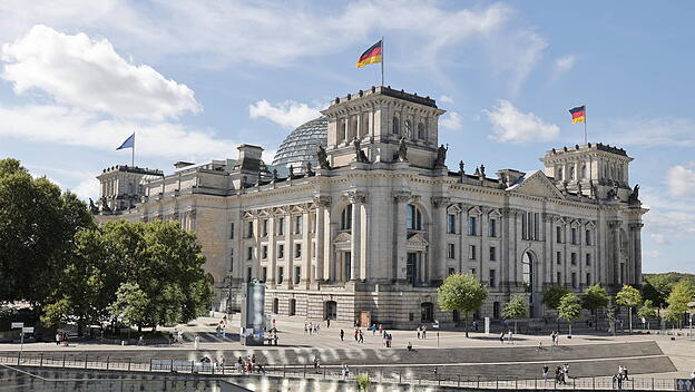 Blick auf den deutschen Bundestag