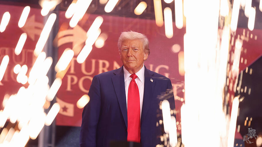 US-Präsident Donald Trump bei der Trauerfeier für Charlie Kirk