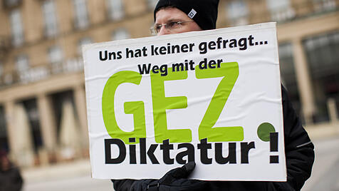 Demonstration gegen Rundfunkgebühren