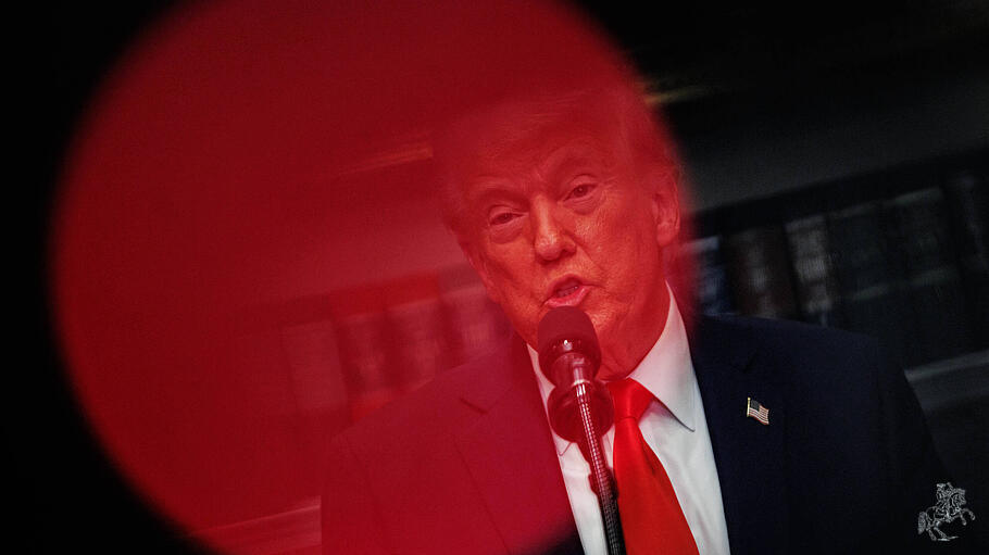 Donald Trump bei einem Pressestatement