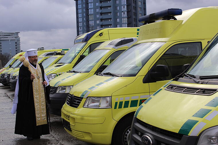 Gesegnete Rettungswägen