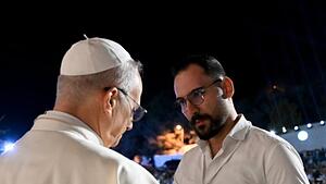 Anthony Jarjour mit Papst Leo
