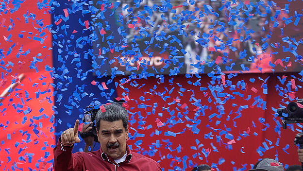 Der venezoelanische Präsident Nicolas Maduro auf einer Kundgebung am ersten Mai