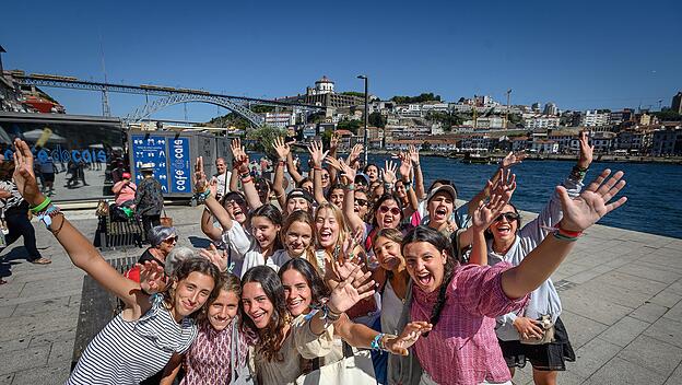 Teilnehmer des Weltjugendtags in Porto