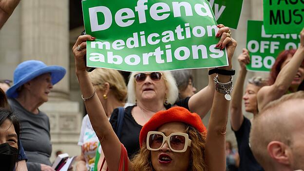 Demonstration für ein "Recht" auf Abtreibung in New York