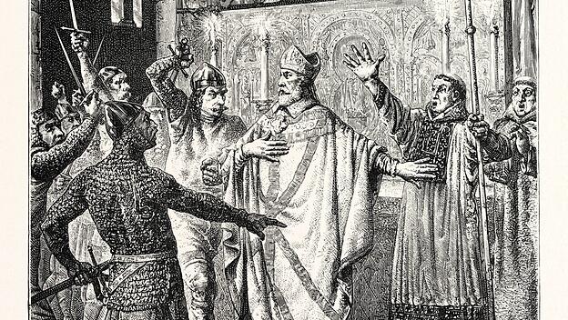 Die Ermordung von Thomas Becket.