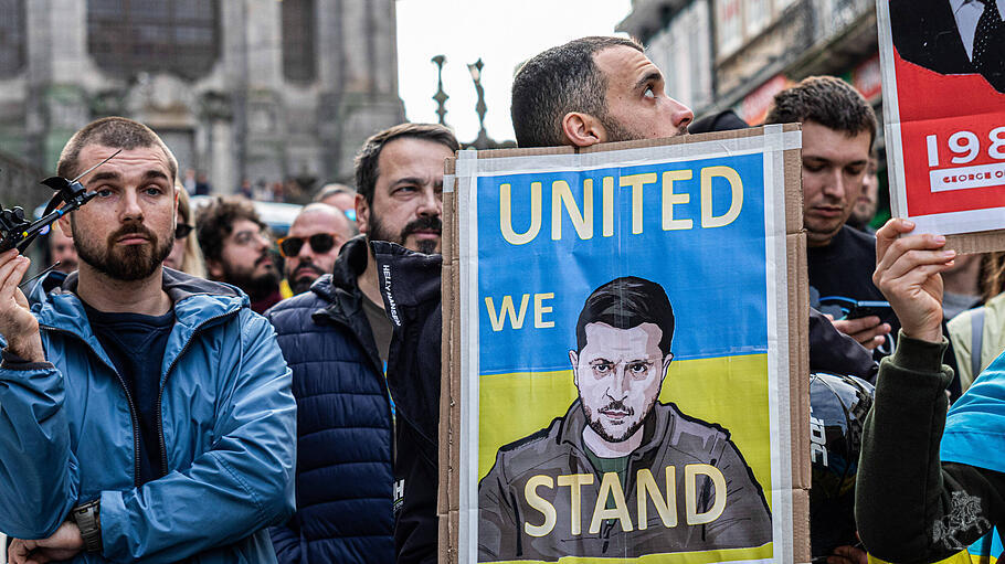Demonstration für die Ukraine in Porto