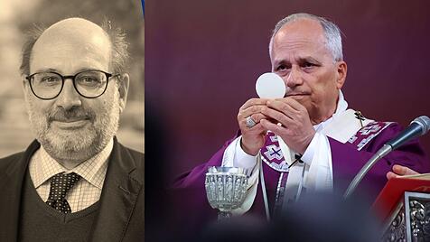 Papst Leo bei der Eucharistiefeier