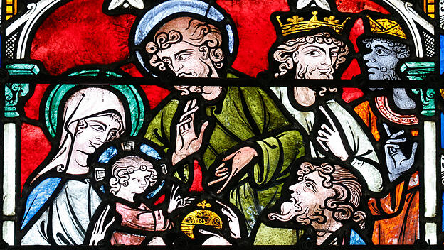 Epiphanie-Szene in der Kathedrale von Auxerre